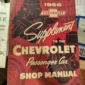 1956 Chevrolet Passenger Car Shop Manual Supplement